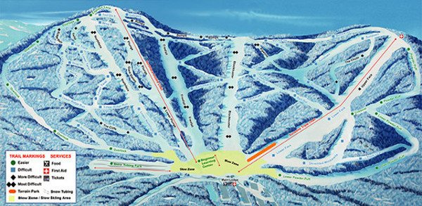Plattekill Ski Resort Piste Map