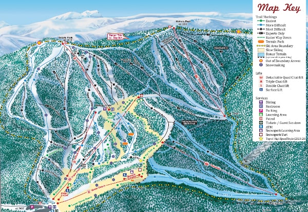 Red Lodge Mountain Piste Ski Map