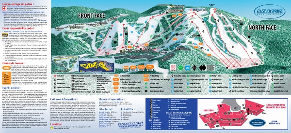 Seven Springs Ski Resort Piste Map