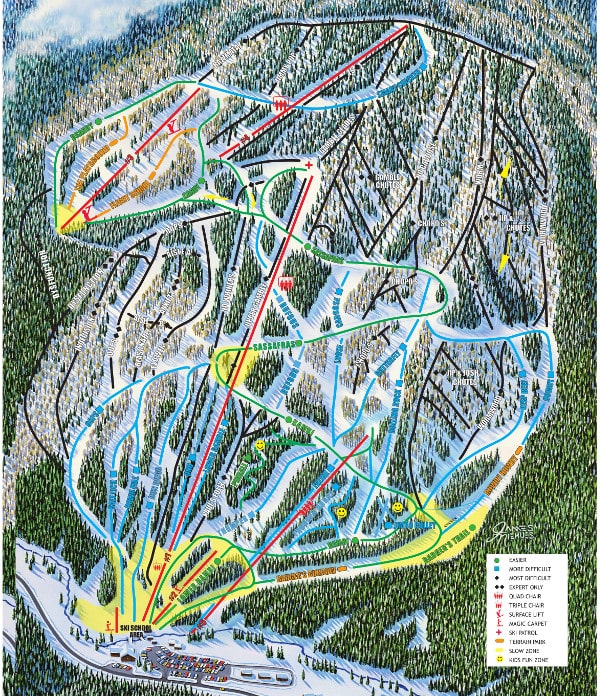 Sipapu Piste Ski Map