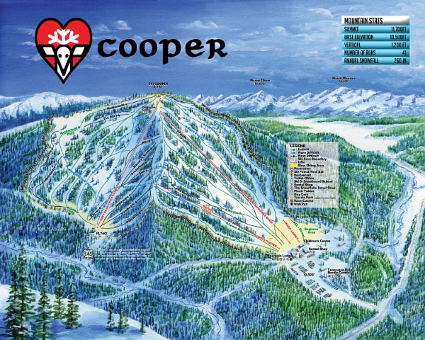 Ski Cooper, Colorado Ski Resort Piste Map