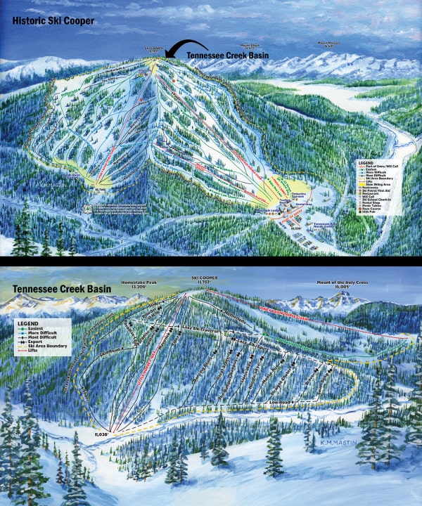 Ski Cooper, Colorado Ski Resort Piste Ski Map