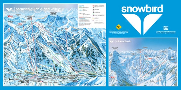 Snowbird Ski Resort Piste Ski Trail Map