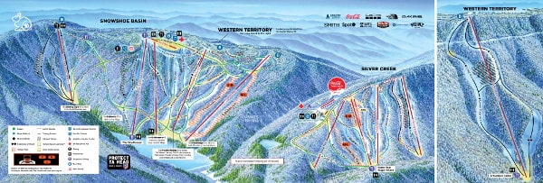 Snowshoe Ski Resort Piste Map