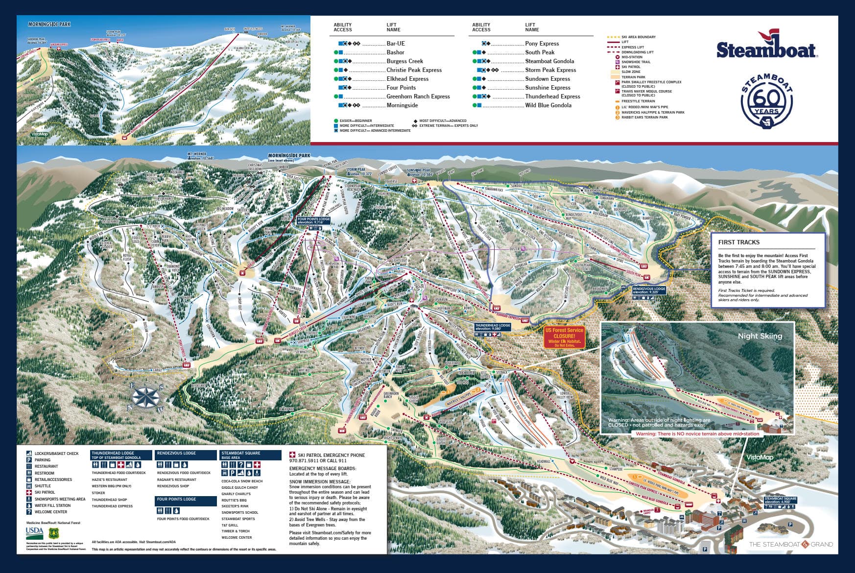 Steamboat Piste Maps and Ski Maps