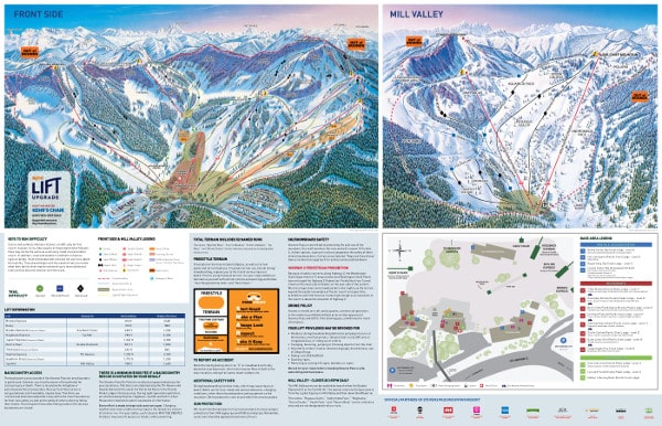 Stevens Pass Resort Piste Ski  Trail Map