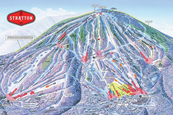 Stratton Ski Resort Piste Map