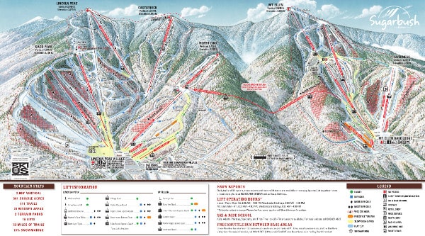 Sugarbush Ski Resort Piste Map