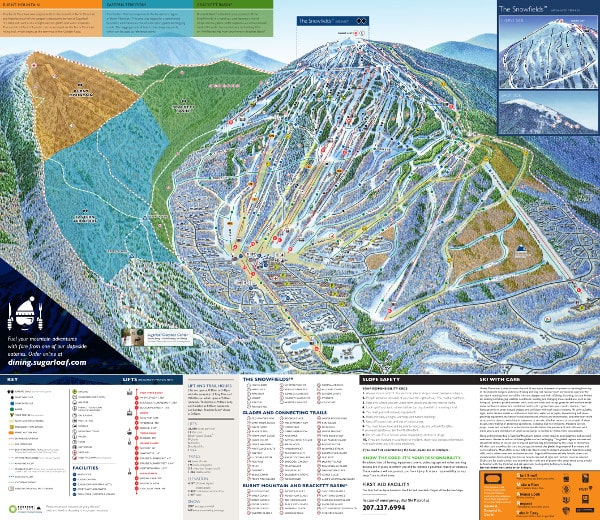 Sugar Loaf Mountain Piste Ski Map