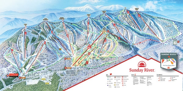 Sunday River Ski Resort Piste Map