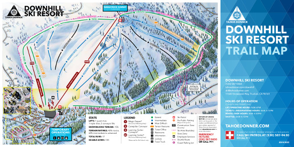 Tahoe Donner Ski Resort Piste Map