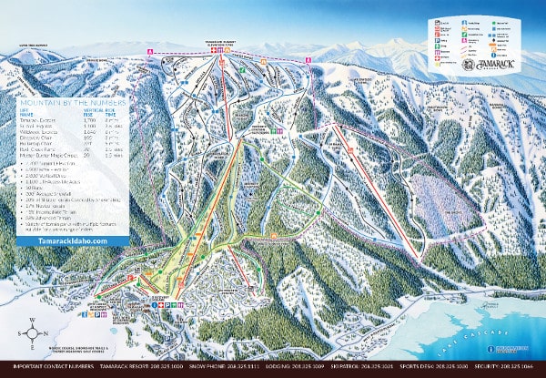 Tamarack Ski Resort Piste Map