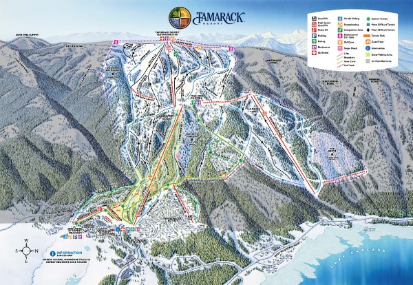 Tamarack Ski Resort Piste Map