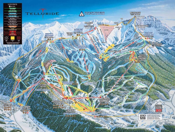 Telluride Ski Resort Piste Map