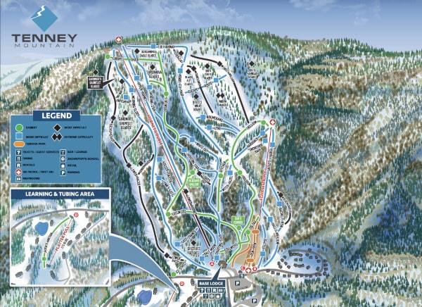 Tenney Mountain Ski Resort Piste Map