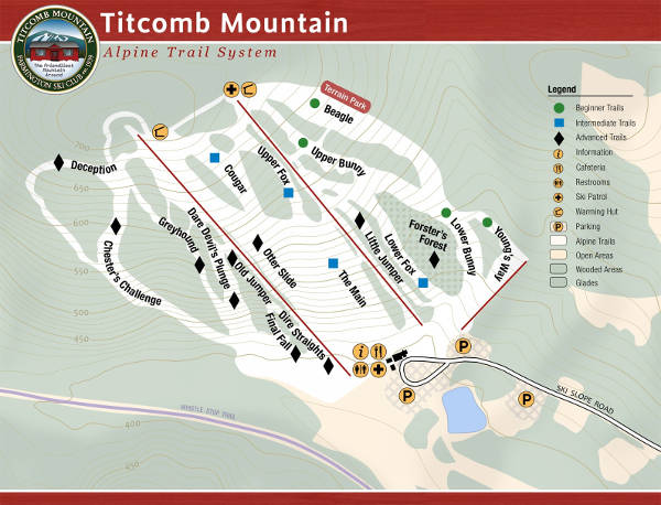 Titcomb Mountain Piste Map