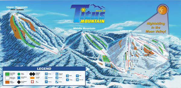 Titus Mountain Ski Resort Piste Map