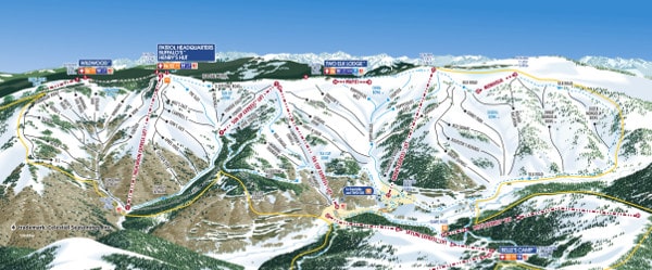 Vail Ski Resort Piste Map Back Bowls 2019/20