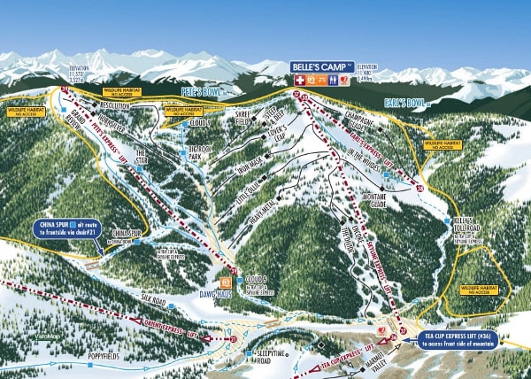 Vail Ski Resort Piste Map Blue Sky Basin 2019/20