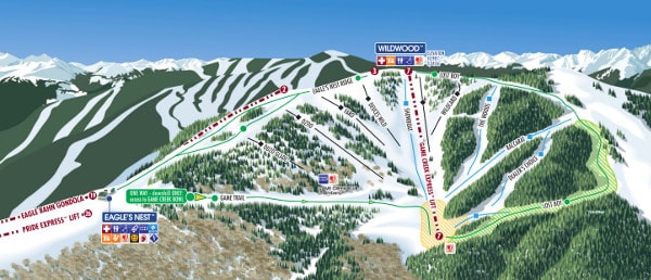 Vail Ski Resort Piste Map Game Creek Bowl 2019/20