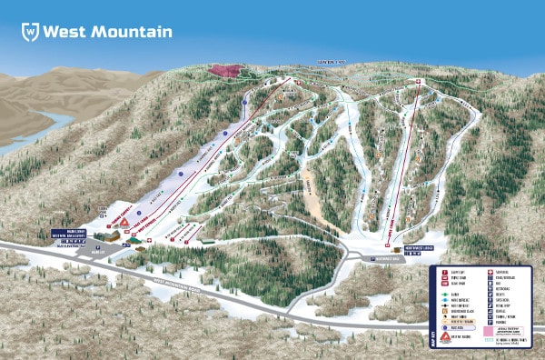 West Mountain Ski Resort Piste Map