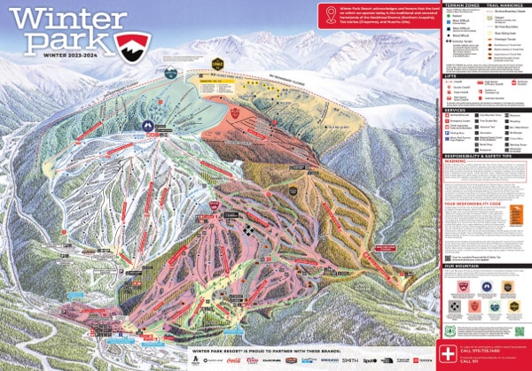 Winter Park Ski Resort Piste Ski Map