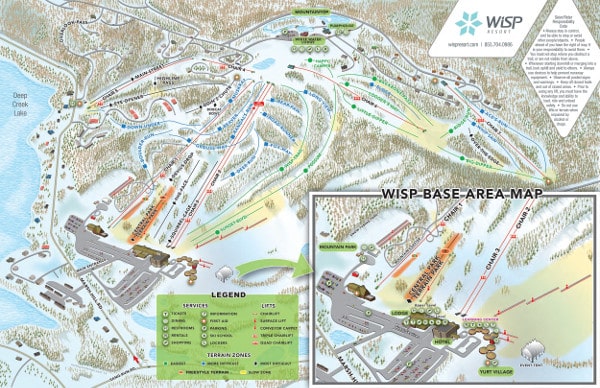 Wisp Ski Resort Piste Ski Trail Map