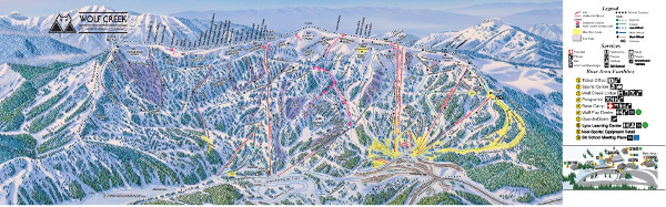 Wolf Creek, Colorado Ski Resort Piste Ski Map
