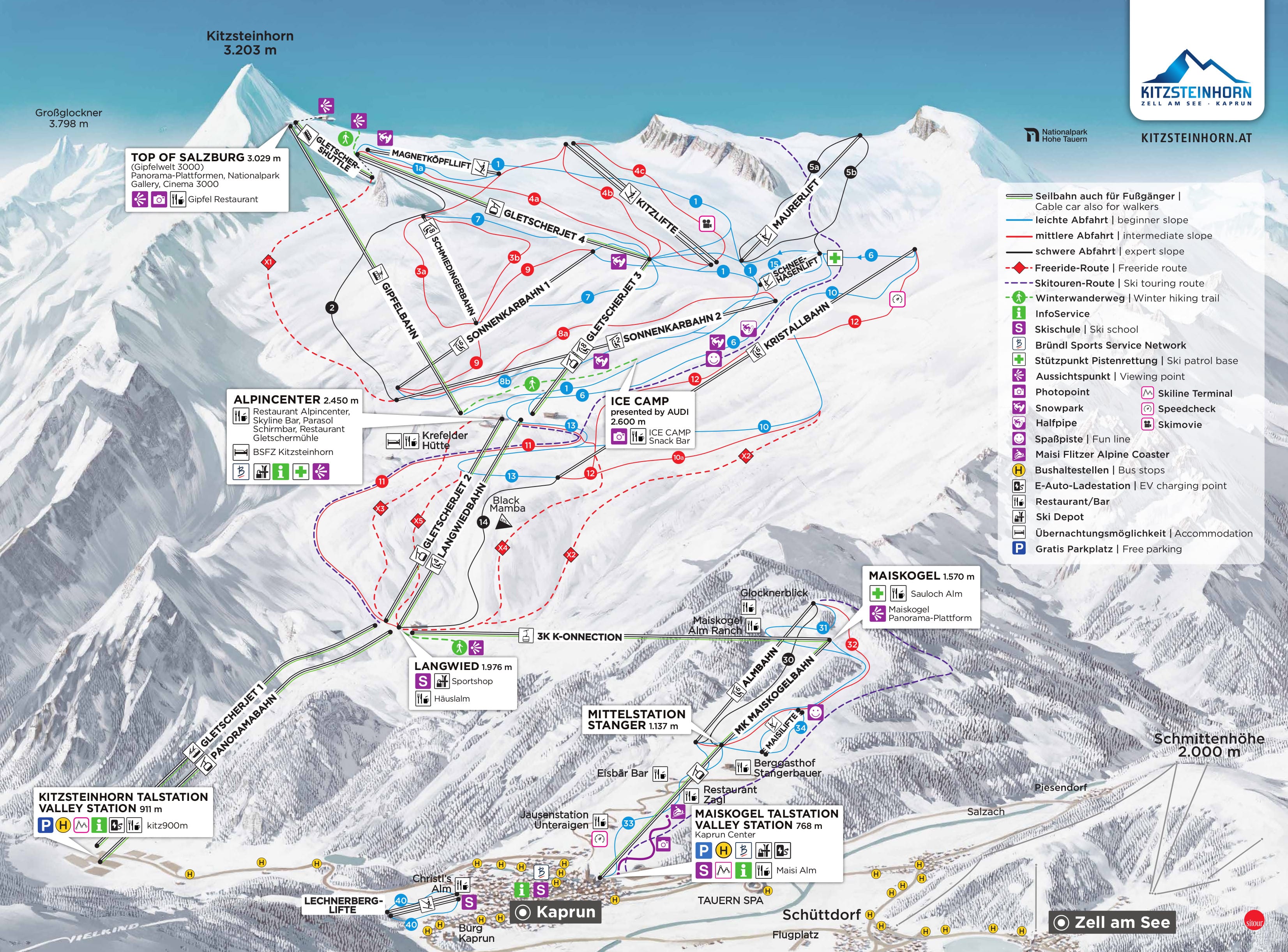 Kaprun Piste Map 