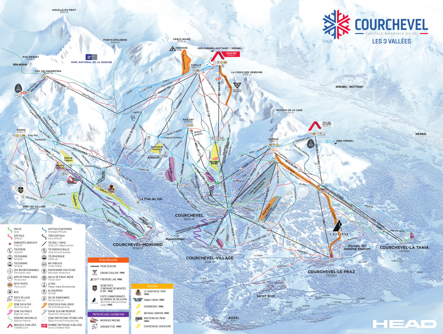 Courchevel Piste Map