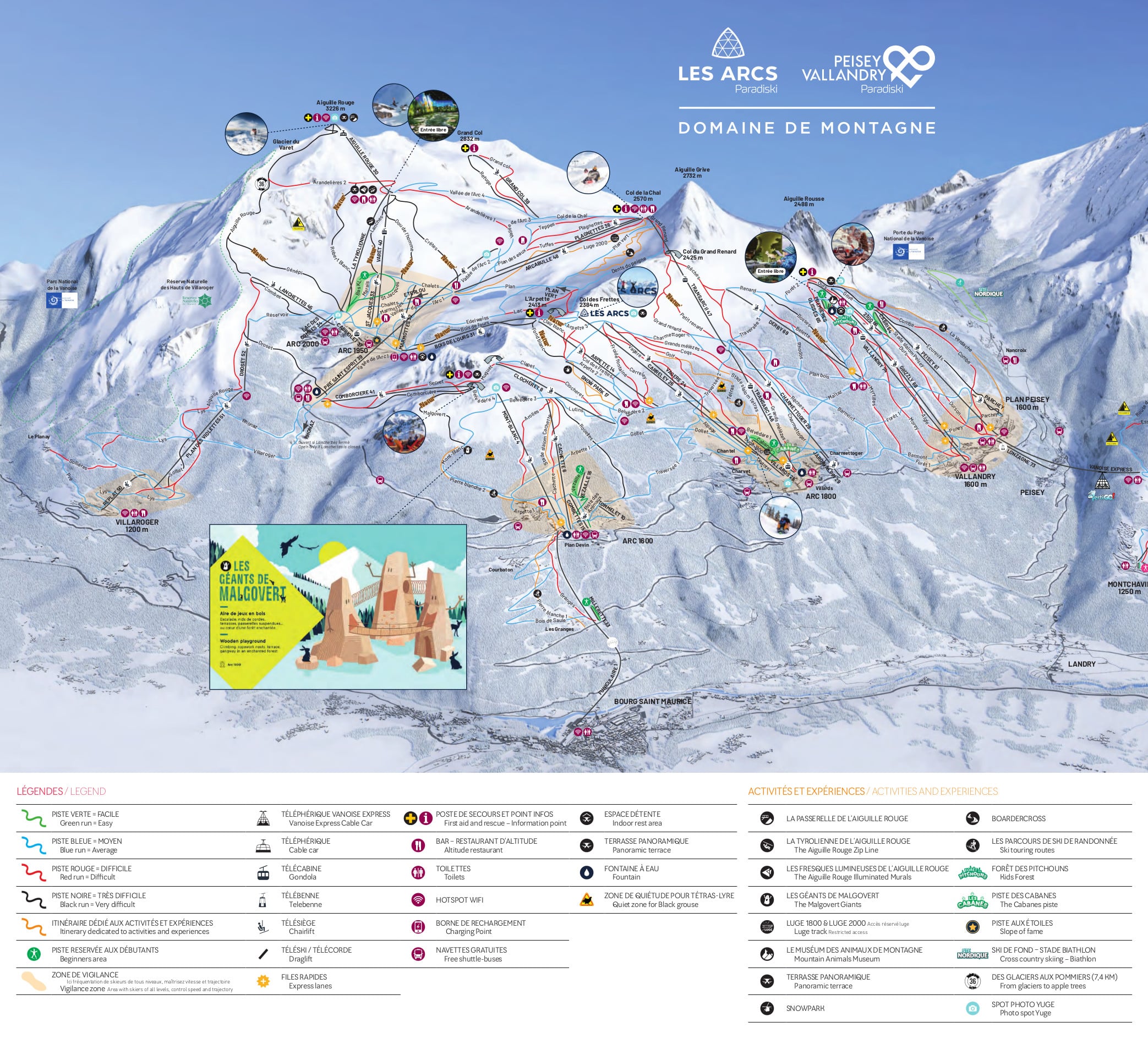 Les Arcs Piste Map