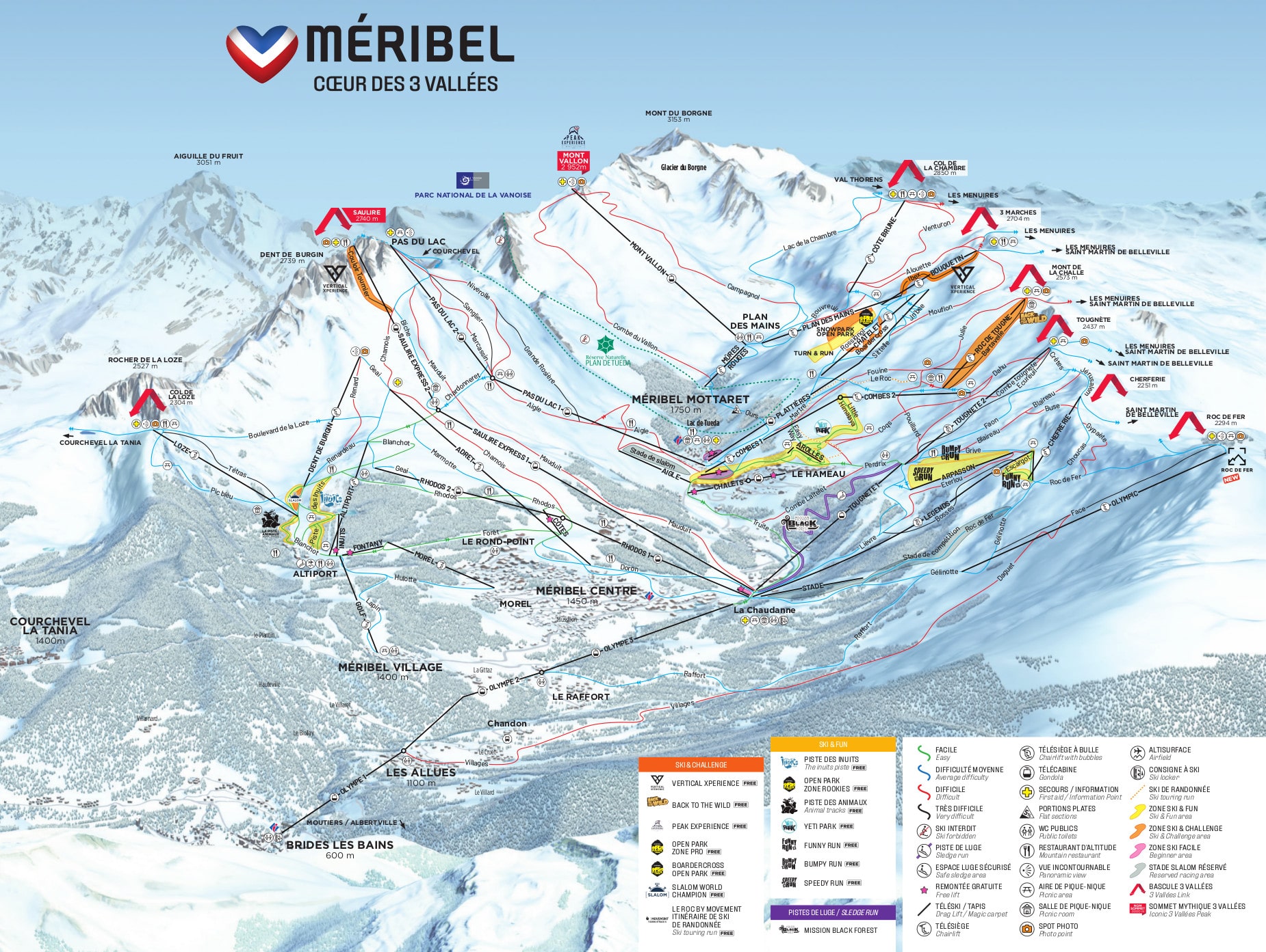 Meribel Piste Map