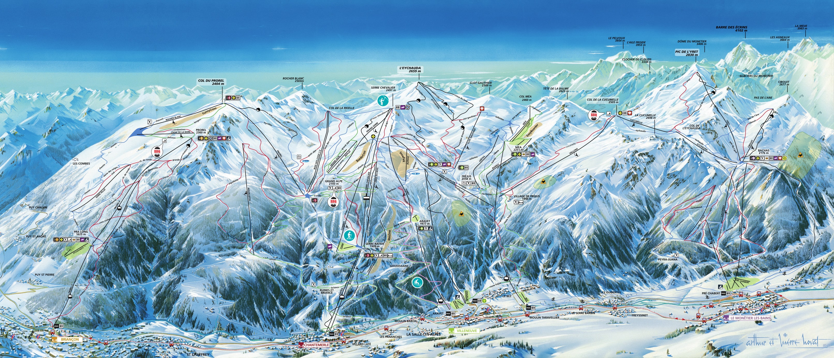 Serre Chevalier Piste Map