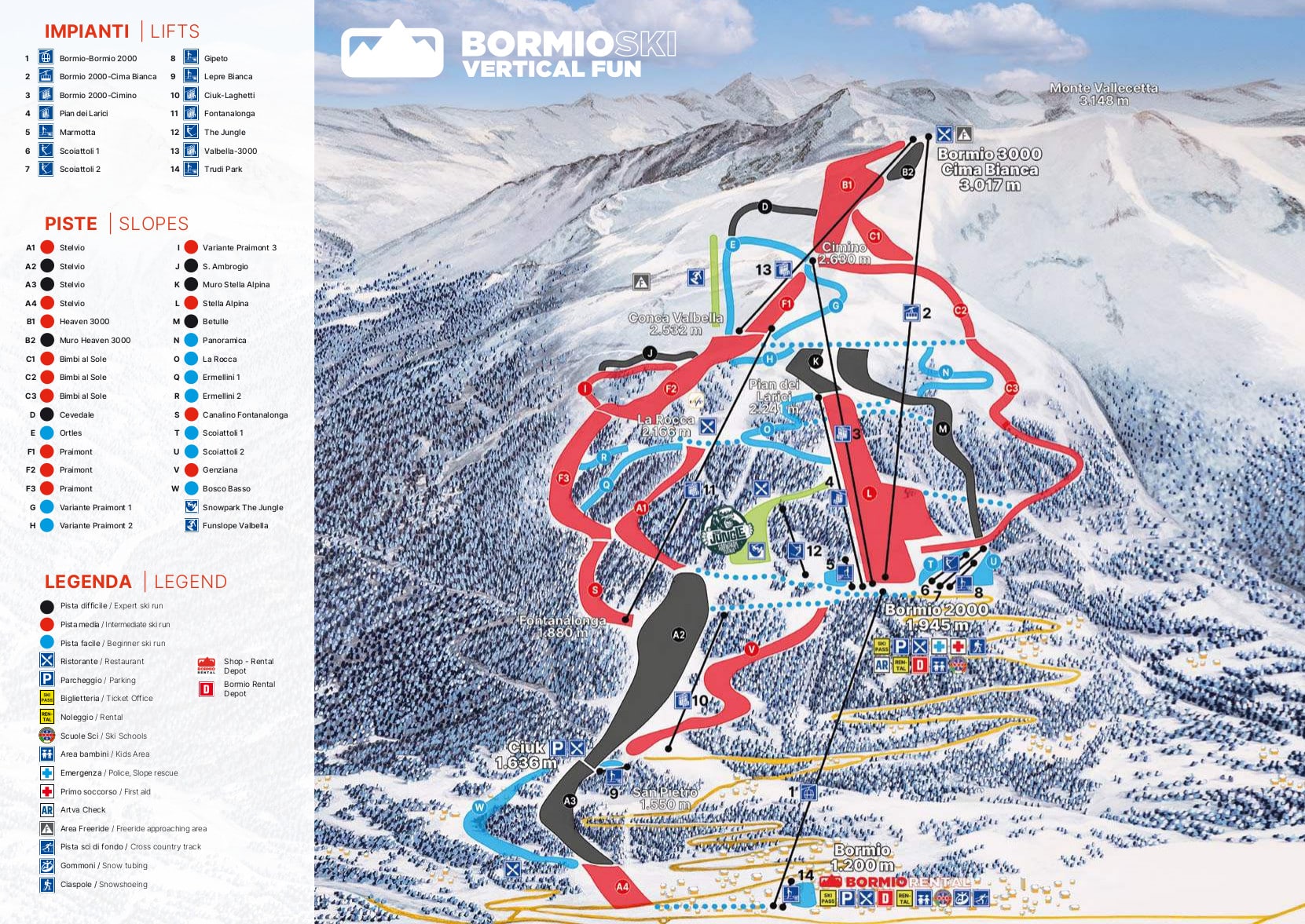 Bormio Piste Map