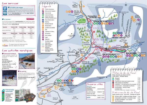 Orcières Nordic Ski Trail Map
