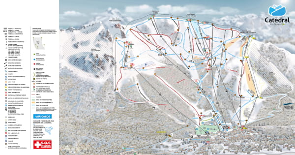 Grand Catedral Alta Patagonia Ski Area Piste Map
