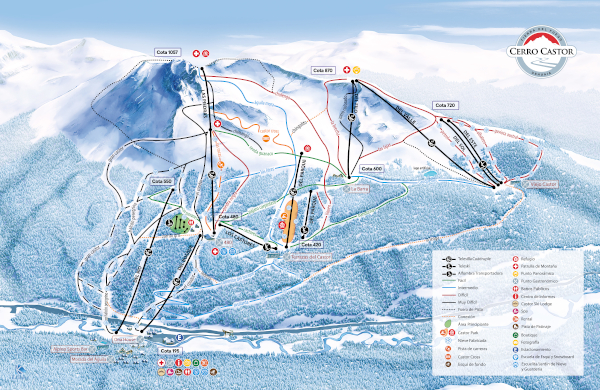 Cerro Castor Ski Resort Piste Map