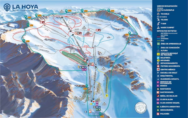 La Hoya Ski Resort Piste Map