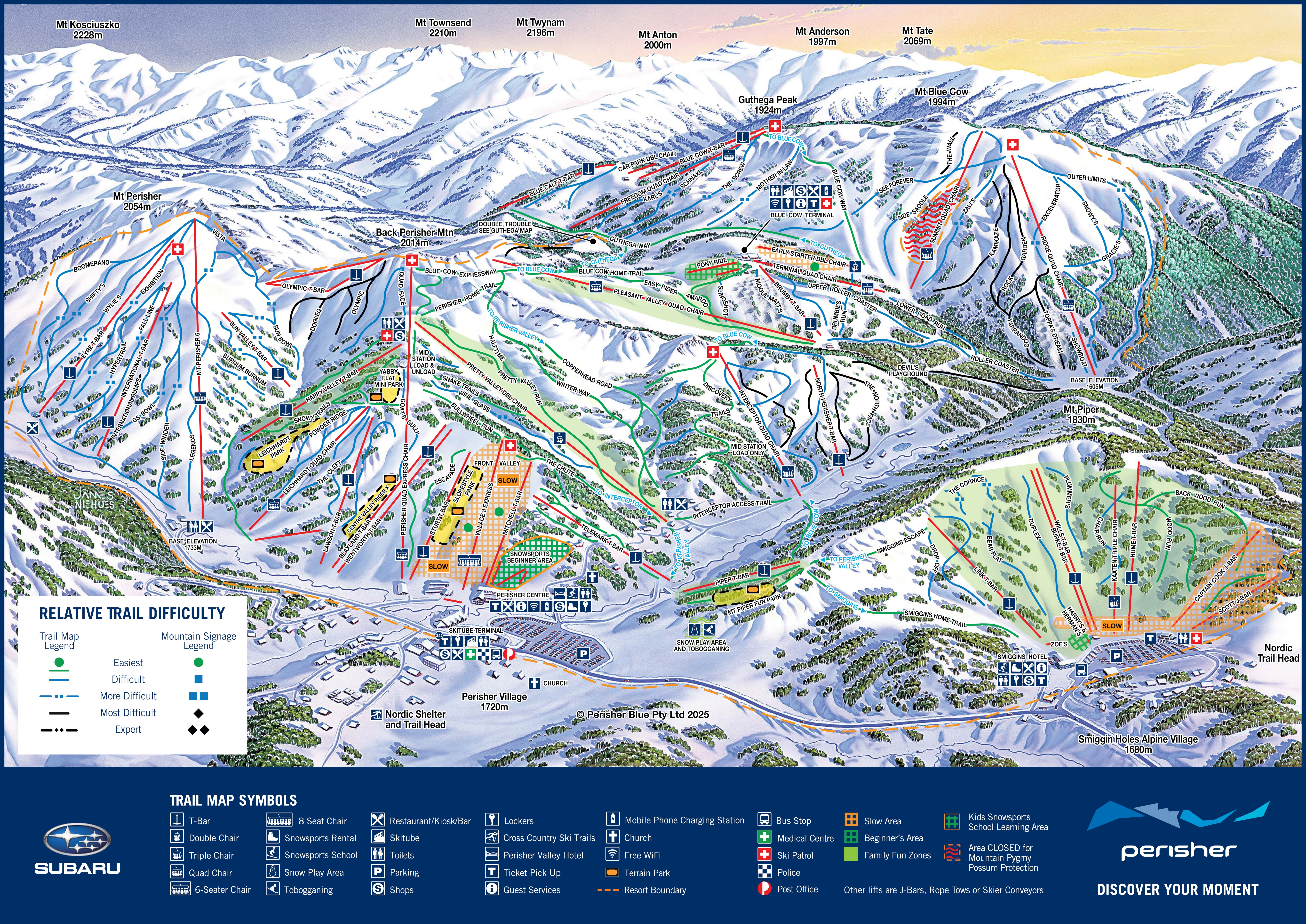 Perisher Ski Resort Piste Map