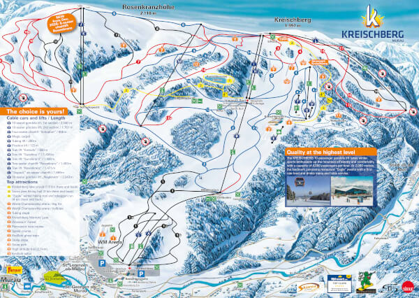 Kreischberg Ski Resort Piste Ski Map