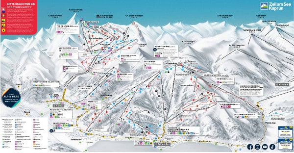 Zell am See Ski Resort Piste Map