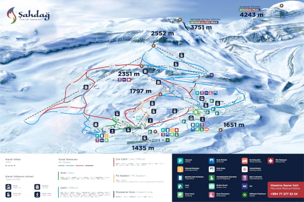 Shahdag Ski Resort Piste Ski Map