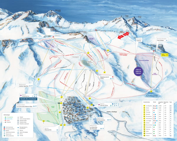 La Parva Ski Resort Piste Map