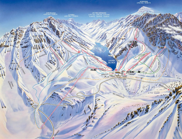 Portillo Ski Resort Piste Map