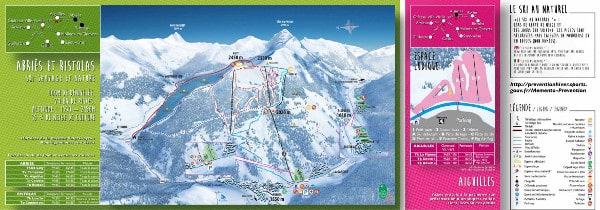 Abriès Piste Ski Map