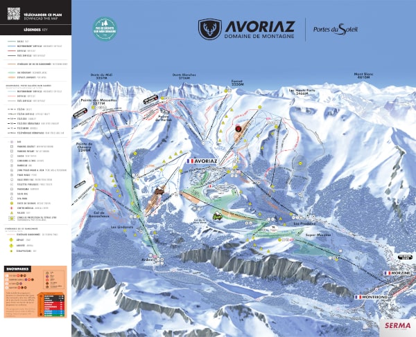 Avoriaz, Porte du Soleil Piste Map