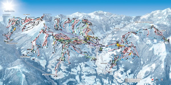 Evasion Mont Blanc Ski Domain Piste Map