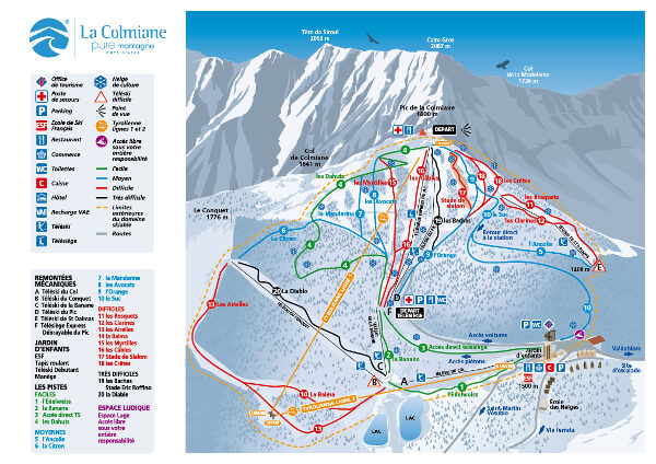La Colmiane Piste Map