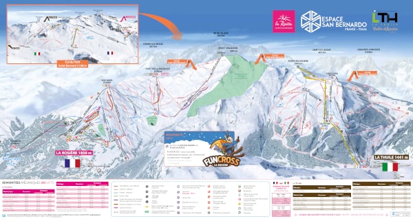 La Rosière Ski Resort Piste Map