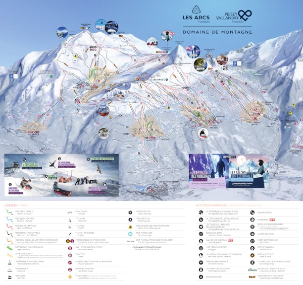 Les Arcs Ski Resort Piste Map
